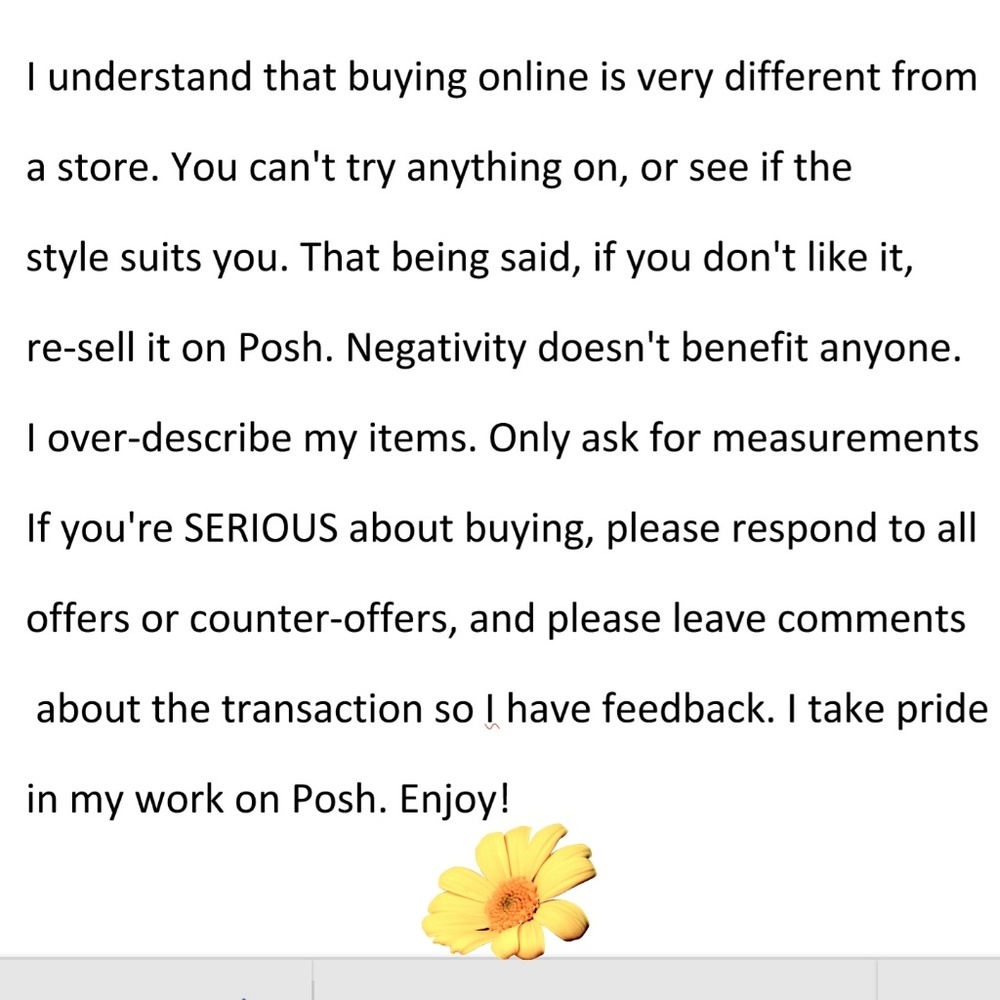 POSH ETIQUETTE - Picture 2 of 2